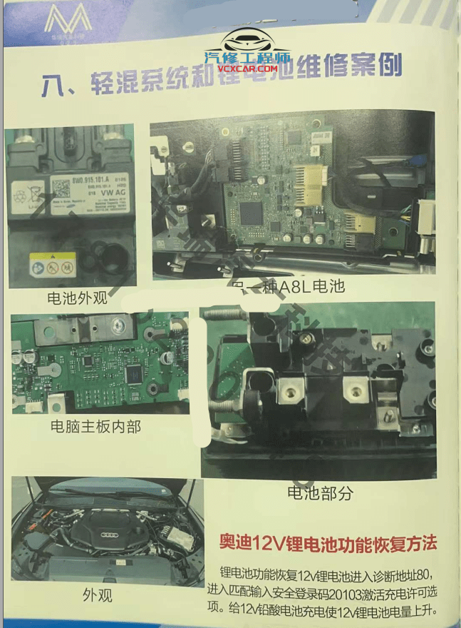 📂汽车电脑板 | ECU 2022年最新 华瑞1 大众奥迪奔驰宝马保时捷别克轻混电脑方向机通病（125页25M）