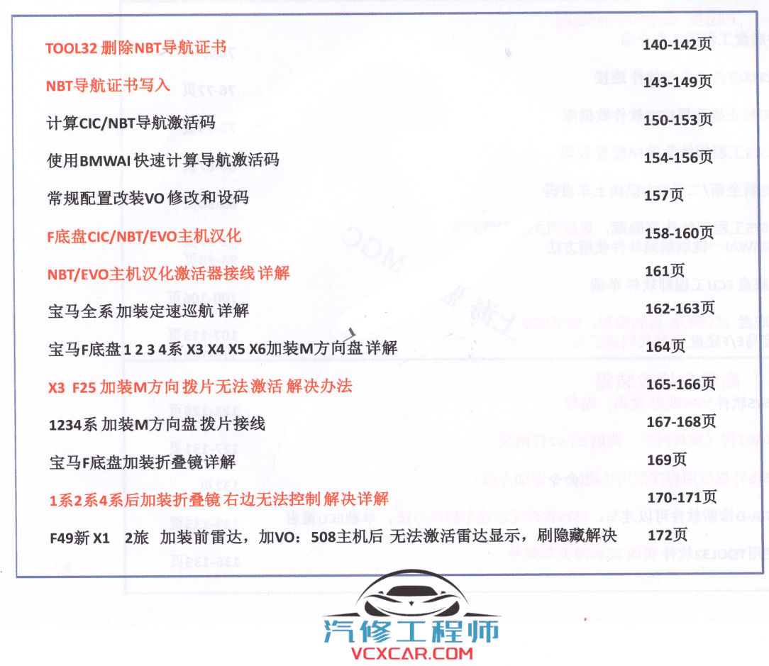 📂宝马BMW | 工程师教程 2019年 MG版：宝马工程师实战培训教程 （230页 1.7G）