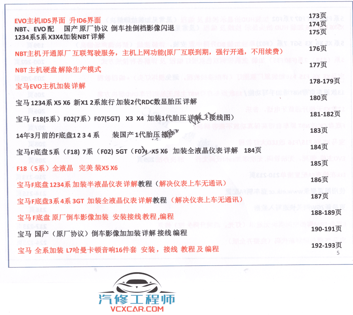 📂宝马BMW | 工程师教程 2019年 MG版：宝马工程师实战培训教程 （230页 1.7G）