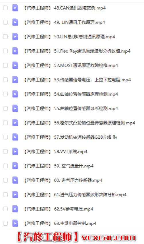 📂电子电路 | 汽车电子 2022年 CBH: 汽车电子 电子电路培训课程 电路图识读 防盗系统 无钥匙进入 调表等课程（53.5G）