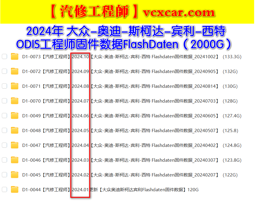 📂大众奥迪 | Flashdaten 2025.8大众-奥迪-斯柯达-宾利-工程师离线数据 汽车电脑模块固件数据(VW Audi Skoda -Bentley)sgo frf (174G)