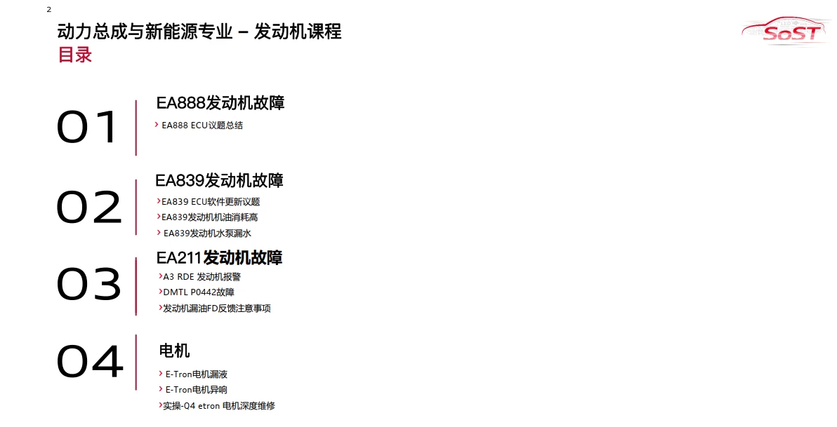 📂奥迪Audi | 原厂SOST 内部技术培训—2024年第1期 售后方案 故障案例 技术通报 新能源故障