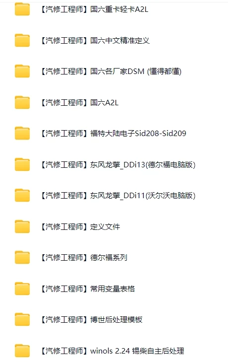 🎓[SVIP·积分] 柴油车 | 数据 整理10：国六柴油车数据包天然气WinOLS A2L/KP自定义 DCU优化 精准定义 最强标定（3200份 18.6G）