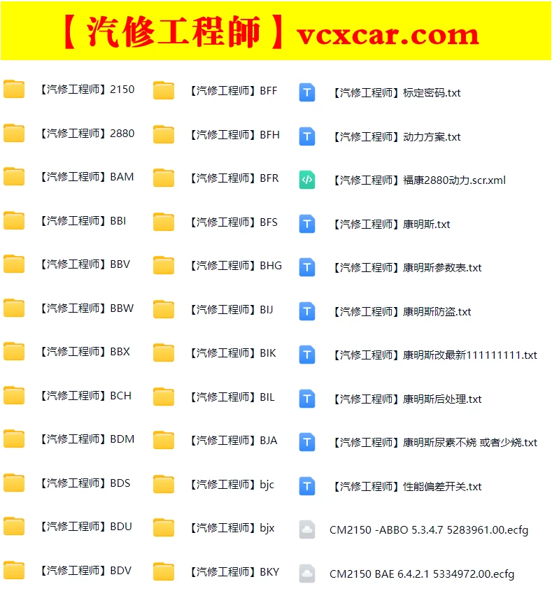 📂柴油车 | 资料 整理15：康明斯国六模板 动力升级 优化变量 配置模板 调校标量（700份 3.7G）