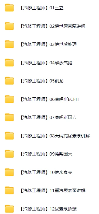 📂柴油车 | 资料 整理17：上止点柴油电喷技术 柴油尿素泵拆解 后处理加热培训课程（36G）