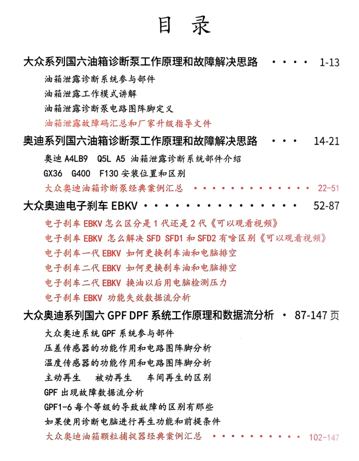 📂大众奥迪 | 原厂案例 2026年 全新发动机技术 技术故障案例总结+视频教程_526页（上+下册）