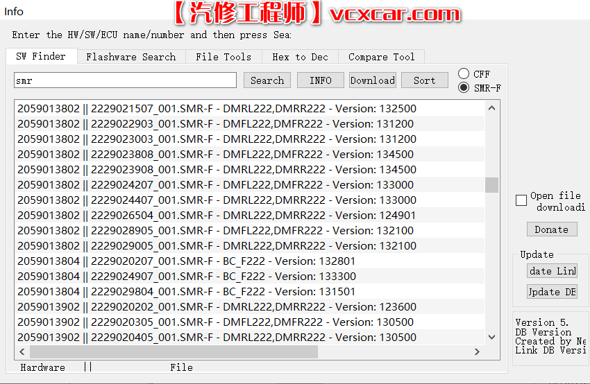 📂奔驰Benz | 编程数据 编程文件在线下载器SW Finder 搜索下载 不同权限编程文件CFF SMR-F x86x64对应系统版本